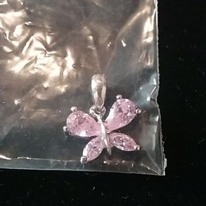 AVON STERLING SILVER CZ BUTTERFLY NECKLACE ~ NIB